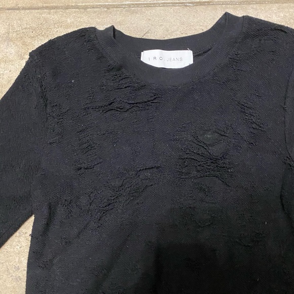 Iro Cevoc Distressed Black Mini Dress - Picture 3 of 5